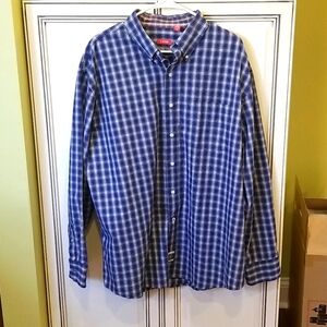F20-Izod: xl, mens button down blue and white